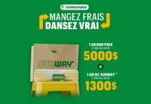 Concours Subway Mangez Frais Dansez Vrai 2024