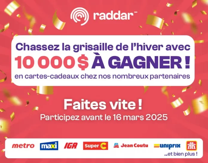 Concours Raddar 10 000$ À Gagner En Cartes-Cadeaux 2025